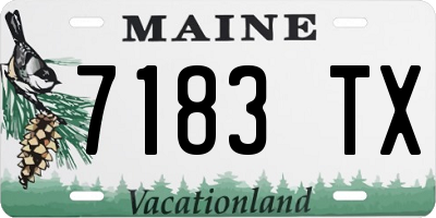 ME license plate 7183TX