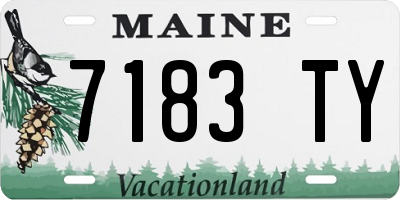 ME license plate 7183TY