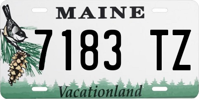 ME license plate 7183TZ