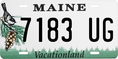 ME license plate 7183UG