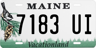 ME license plate 7183UI