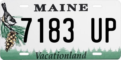 ME license plate 7183UP