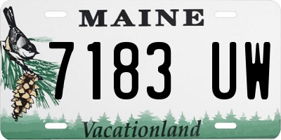 ME license plate 7183UW