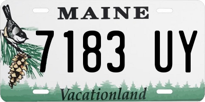 ME license plate 7183UY