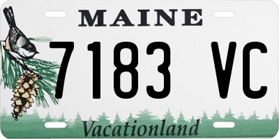 ME license plate 7183VC