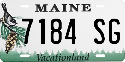 ME license plate 7184SG