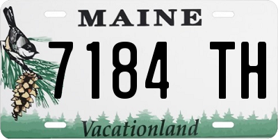 ME license plate 7184TH
