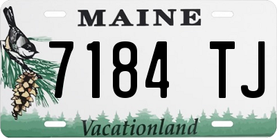ME license plate 7184TJ