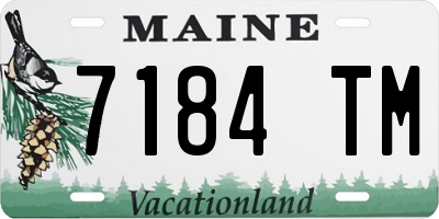 ME license plate 7184TM