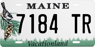 ME license plate 7184TR