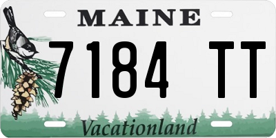 ME license plate 7184TT
