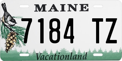 ME license plate 7184TZ