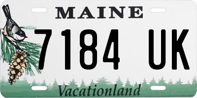 ME license plate 7184UK