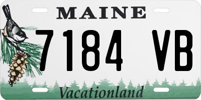 ME license plate 7184VB