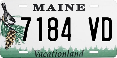 ME license plate 7184VD