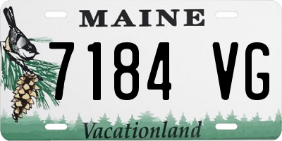 ME license plate 7184VG