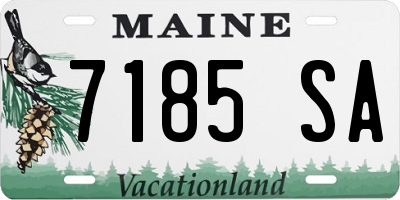 ME license plate 7185SA