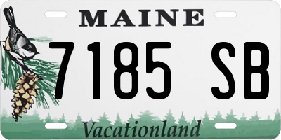 ME license plate 7185SB