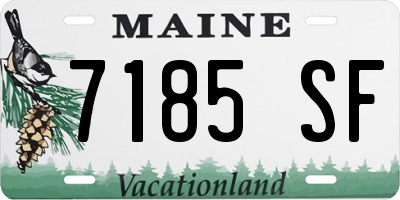 ME license plate 7185SF