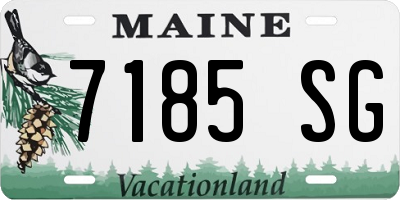 ME license plate 7185SG