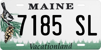 ME license plate 7185SL