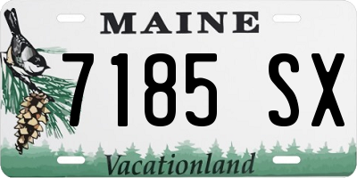 ME license plate 7185SX