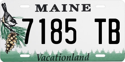 ME license plate 7185TB
