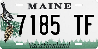 ME license plate 7185TF