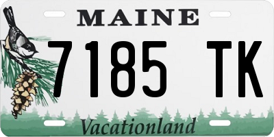 ME license plate 7185TK