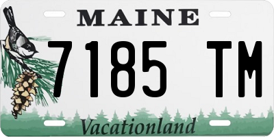 ME license plate 7185TM