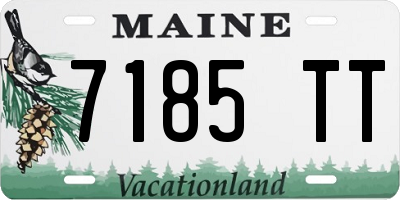 ME license plate 7185TT