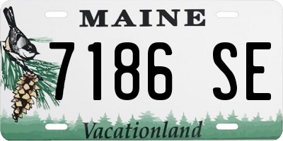 ME license plate 7186SE