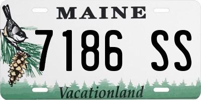 ME license plate 7186SS