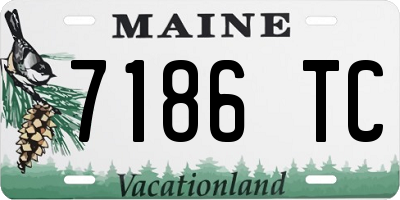 ME license plate 7186TC