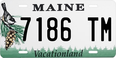 ME license plate 7186TM