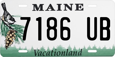 ME license plate 7186UB