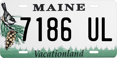 ME license plate 7186UL