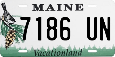 ME license plate 7186UN