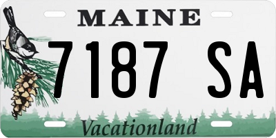 ME license plate 7187SA