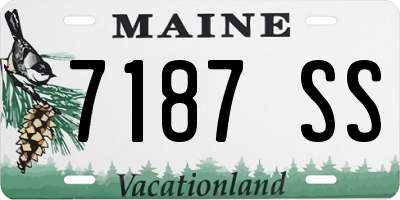 ME license plate 7187SS