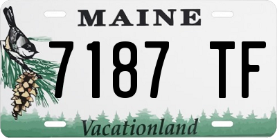 ME license plate 7187TF