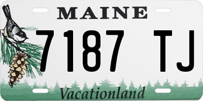 ME license plate 7187TJ