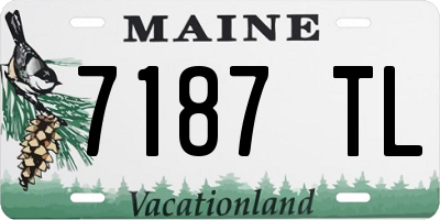 ME license plate 7187TL