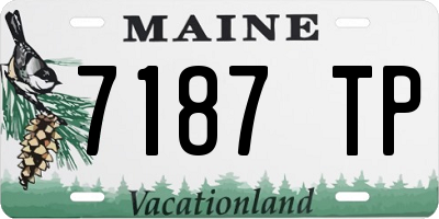 ME license plate 7187TP