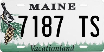 ME license plate 7187TS