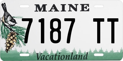 ME license plate 7187TT