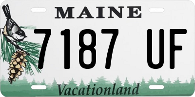 ME license plate 7187UF