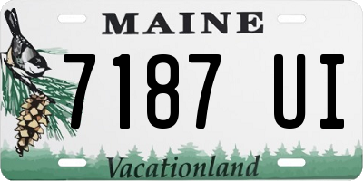 ME license plate 7187UI