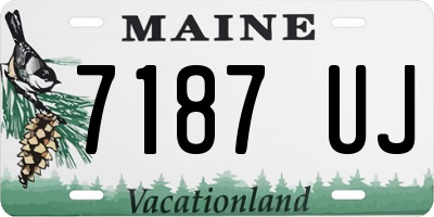 ME license plate 7187UJ