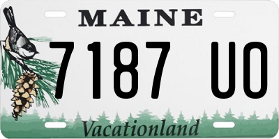 ME license plate 7187UO